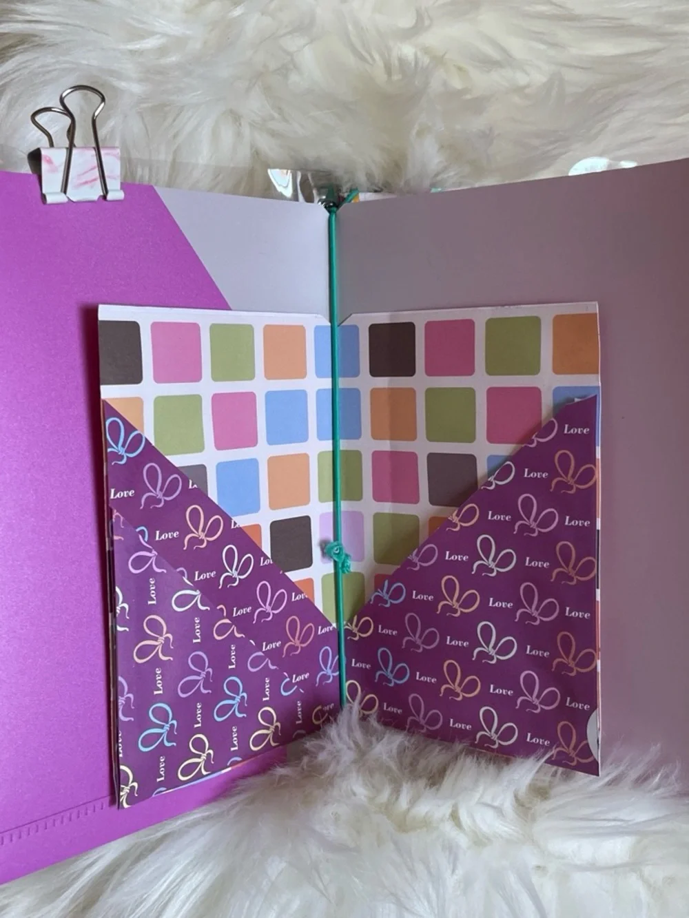 Purple midori  Notebook with Donut Charm